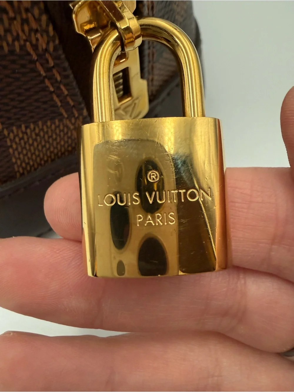 Louis Vuitton Brown Damier Ebene Alma BB with Gold Hardware